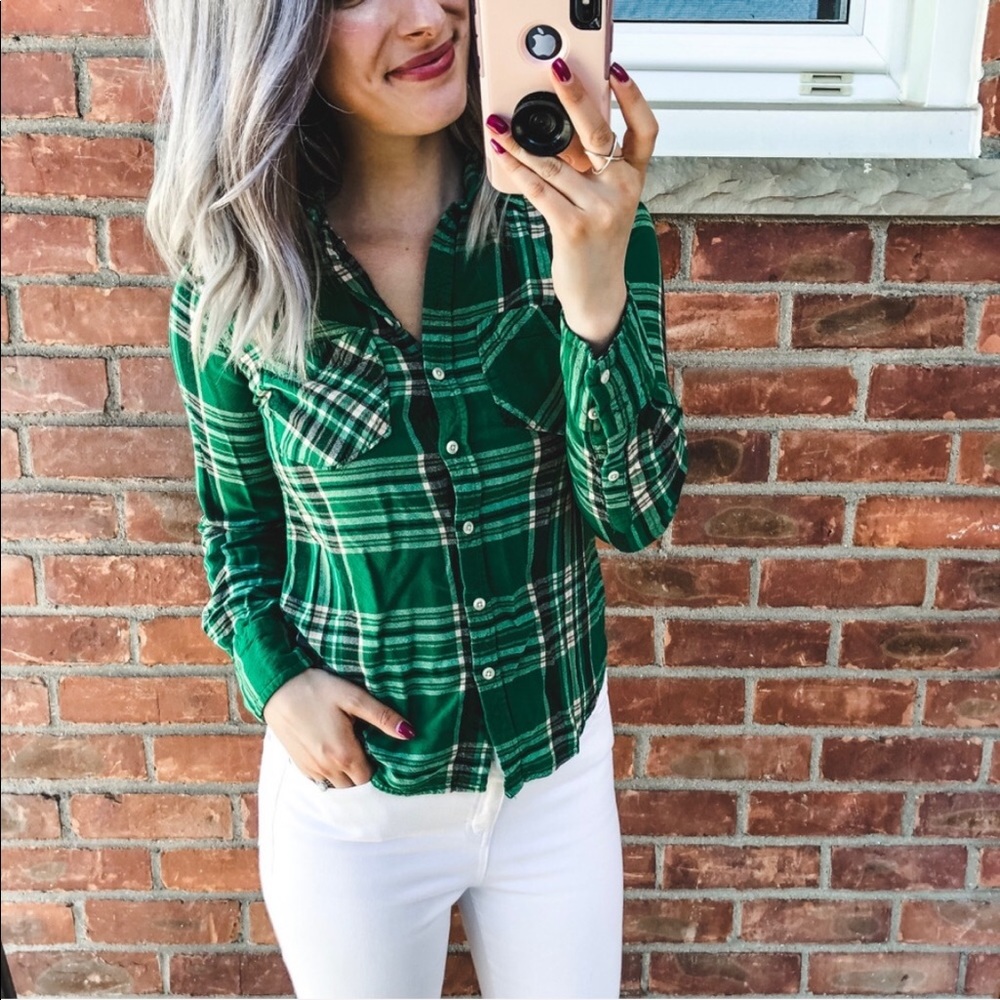 Target Merona Flannel Button Down XS